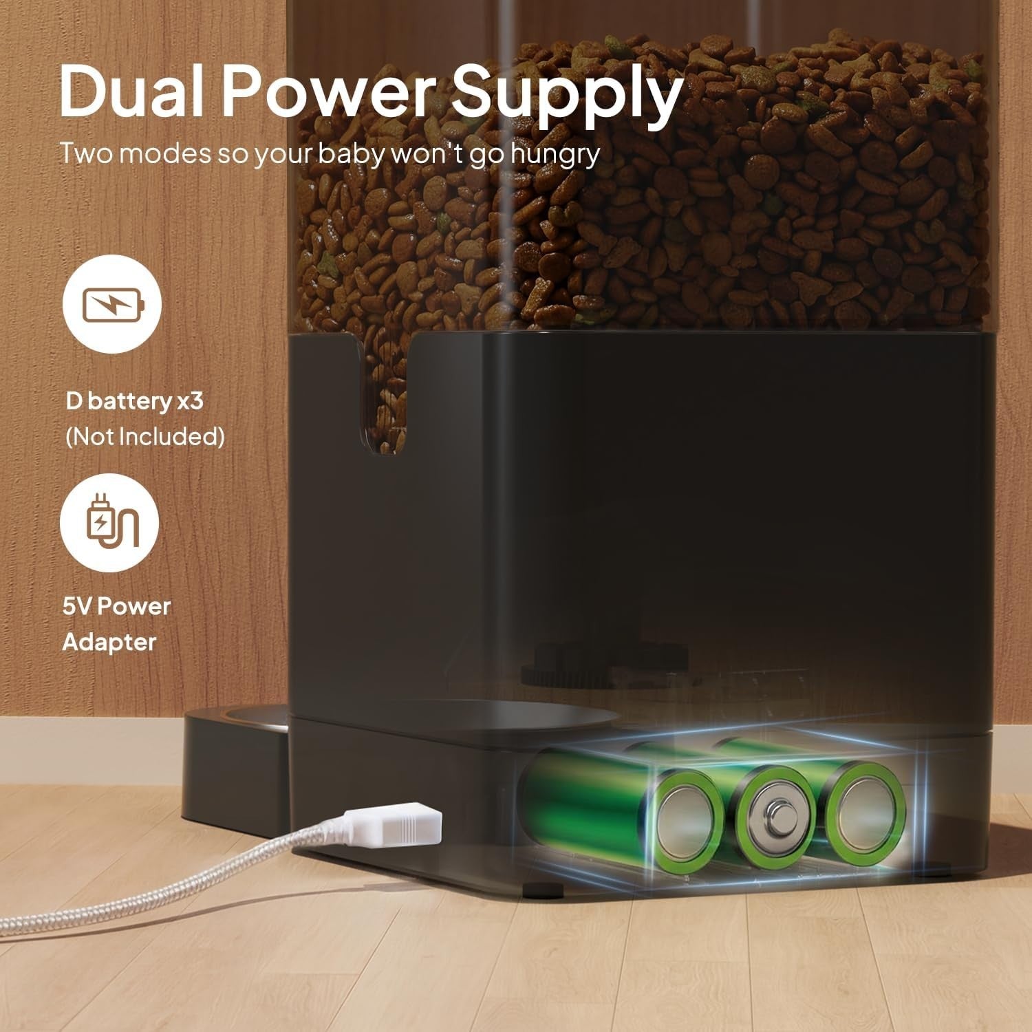 4L Automatic Cat Feeder Timer Food Dispenser Portion Control Voice