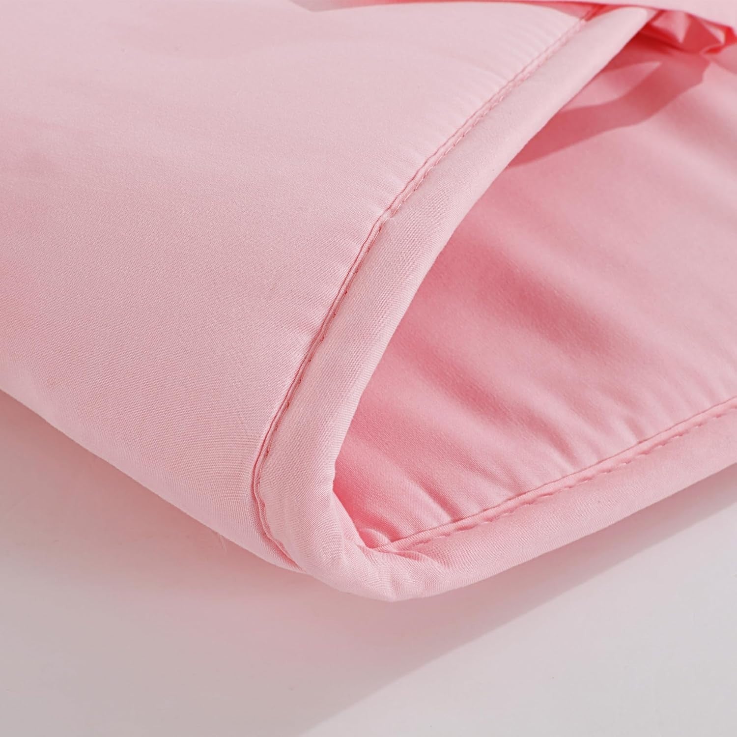 Soft Dog Crate Bumper Padding with Ties - Durable Kennel Cover 24"x18" Pink