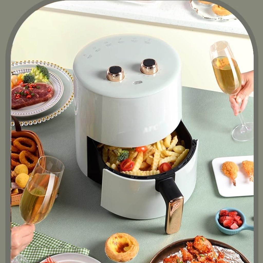 3.7L Air Fryer Oil Free Smart Multi Cooker Double Knob Green