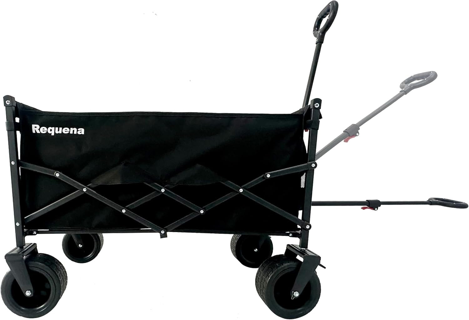 Heavy Duty Folding Wagon Cart Wide Wheels Adjustable Handle 330lb