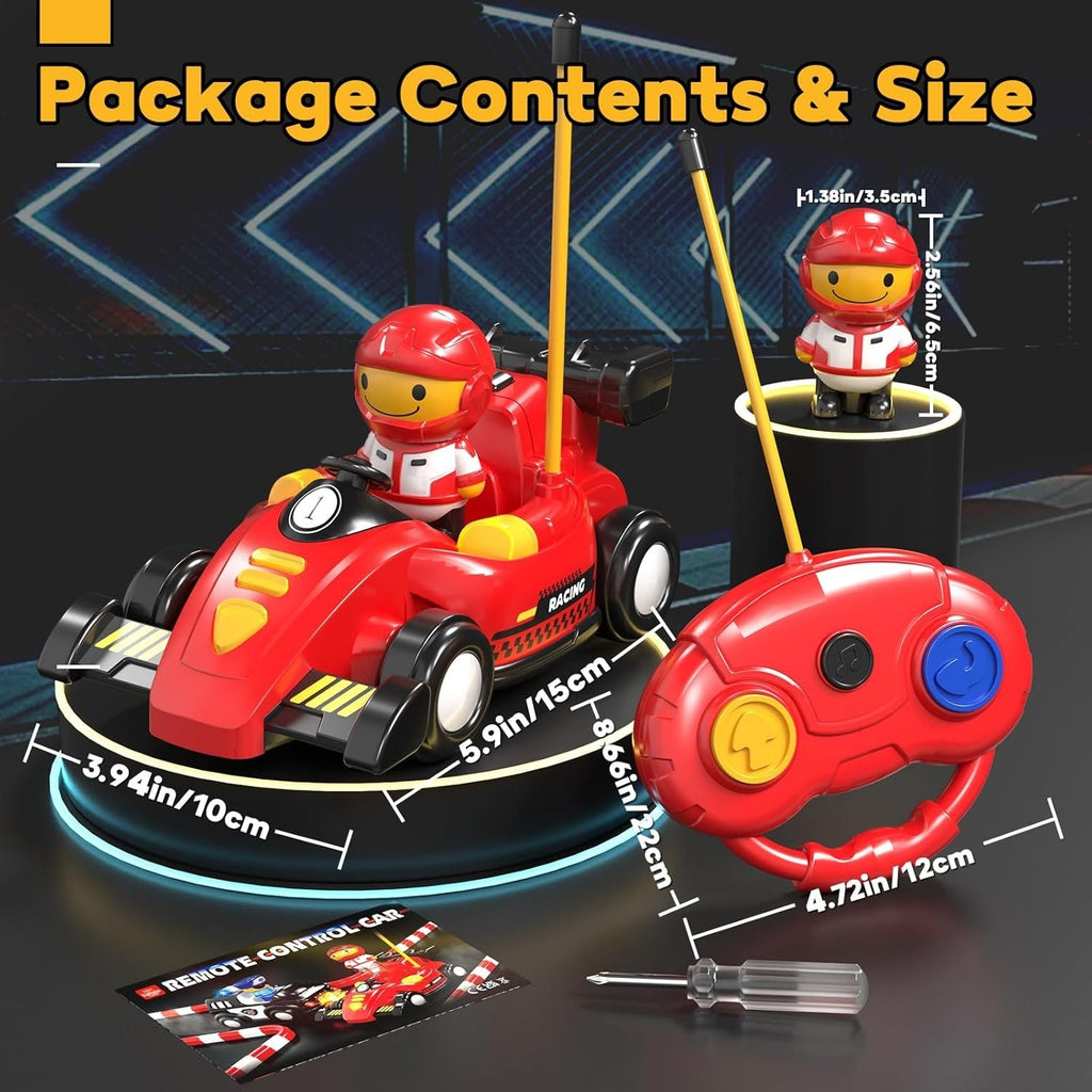 Castle RC Race Car Toy Pop-Up Remote Control Car Lights Music Gift Boys 1–3
