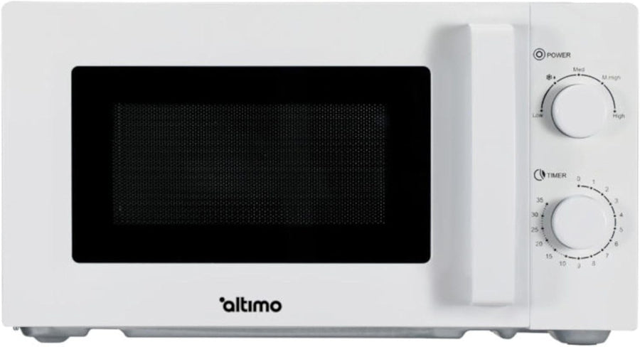 20L Microwave Oven 700W White 5 Power Levels Quick Defrost