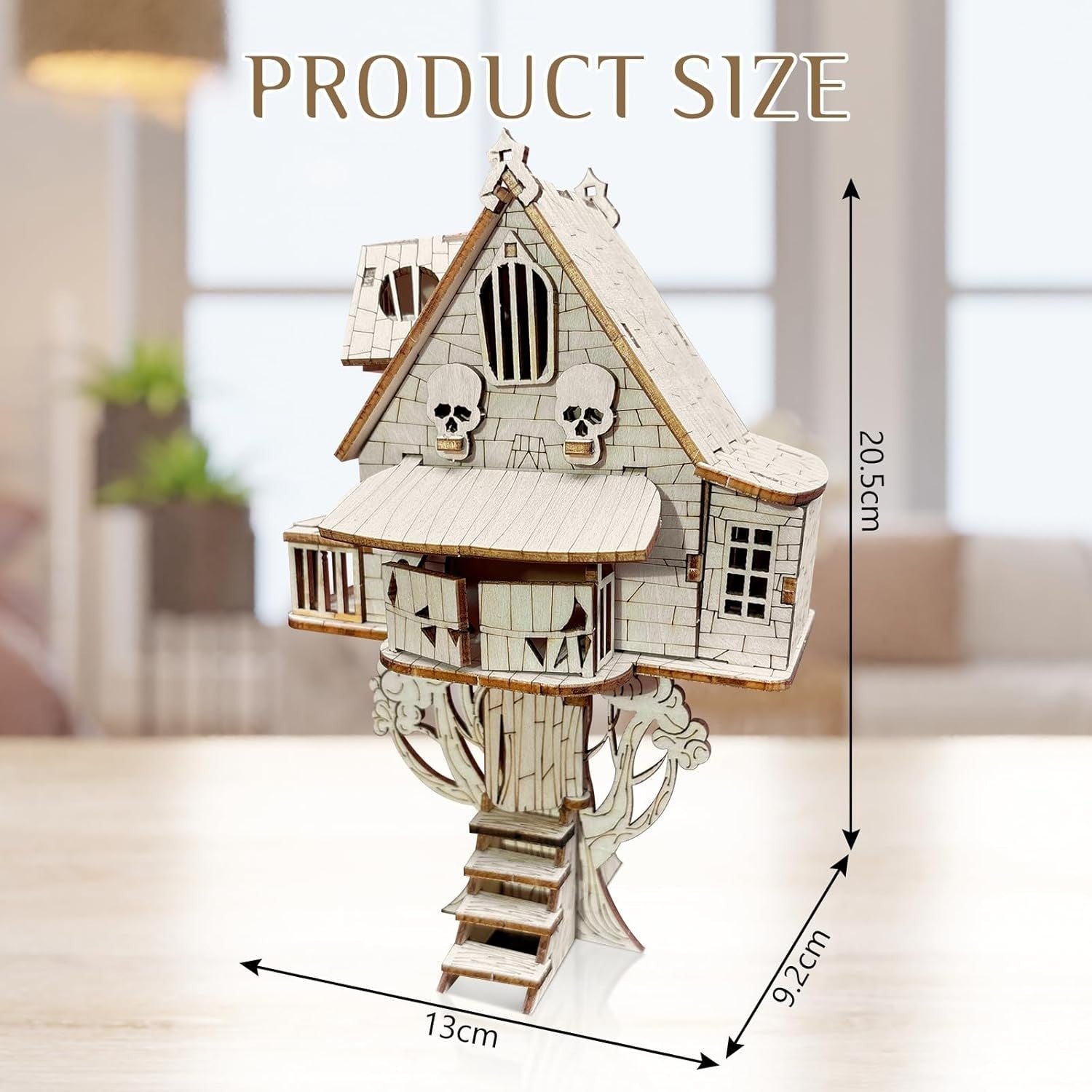 3D Wooden Tree House Puzzle Kit DIY Mechanical Craft Model Gift for Adults