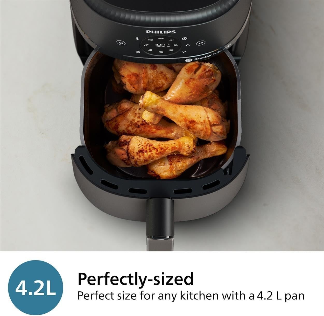4.2L Digital Air Fryer | RapidAir Tech | 13-in-1 Cooking Healthy Low-Fat Frying