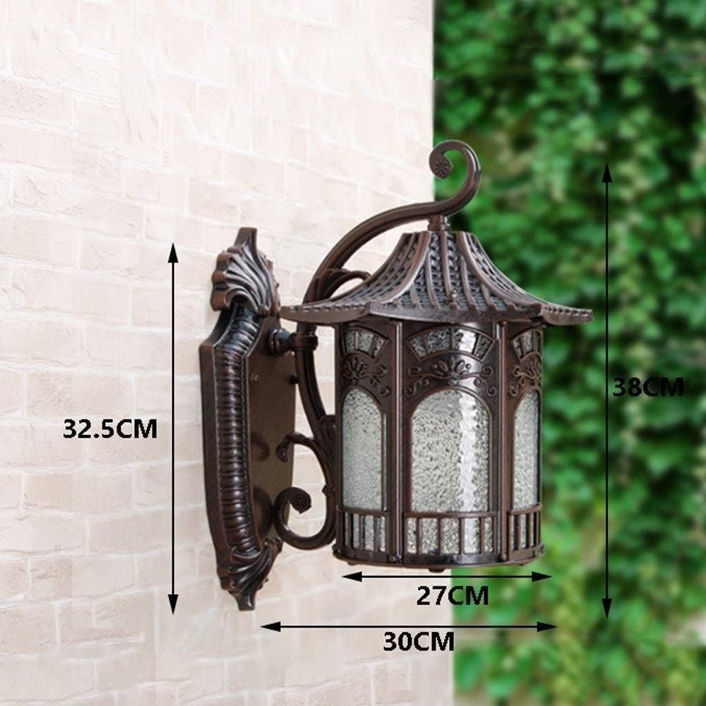 MIMMIC Vintage Waterproof E27 Outdoor Wall Lantern – Antique Brass
