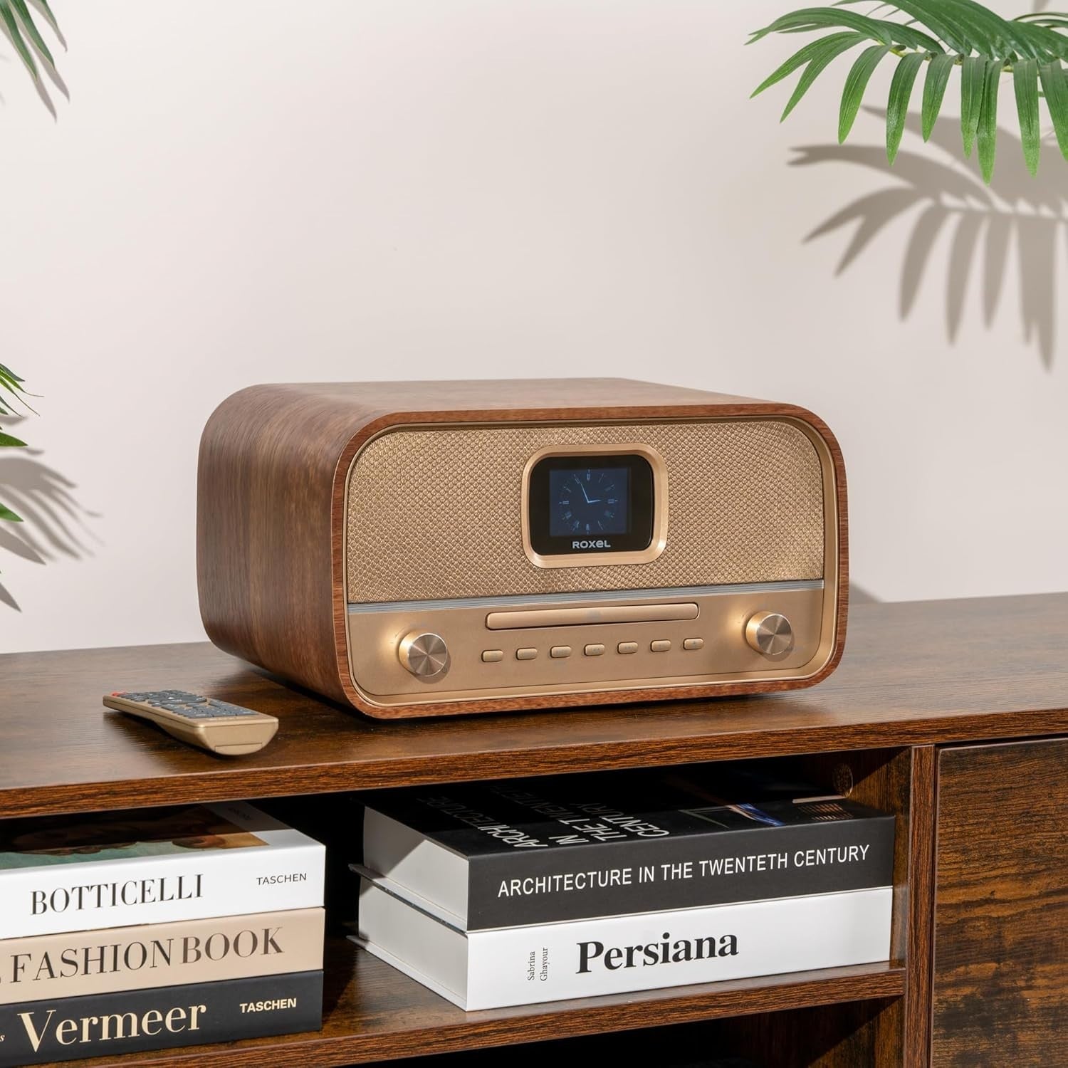 Retro HiFi CD Player DAB DAB+ Bluetooth 40W FM Radio USB Walnut