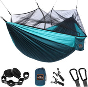 Camping Hammock with Mosquito Net – 500lb Rated, Double, Portable & Lightweight