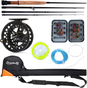 4-Section Carbon Fly Rod with 5/6WT Reel – Full Freshwater Fishing Set