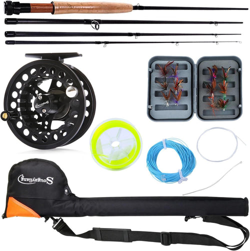 4-Section Carbon Fly Rod with 5/6WT Reel – Full Freshwater Fishing Set