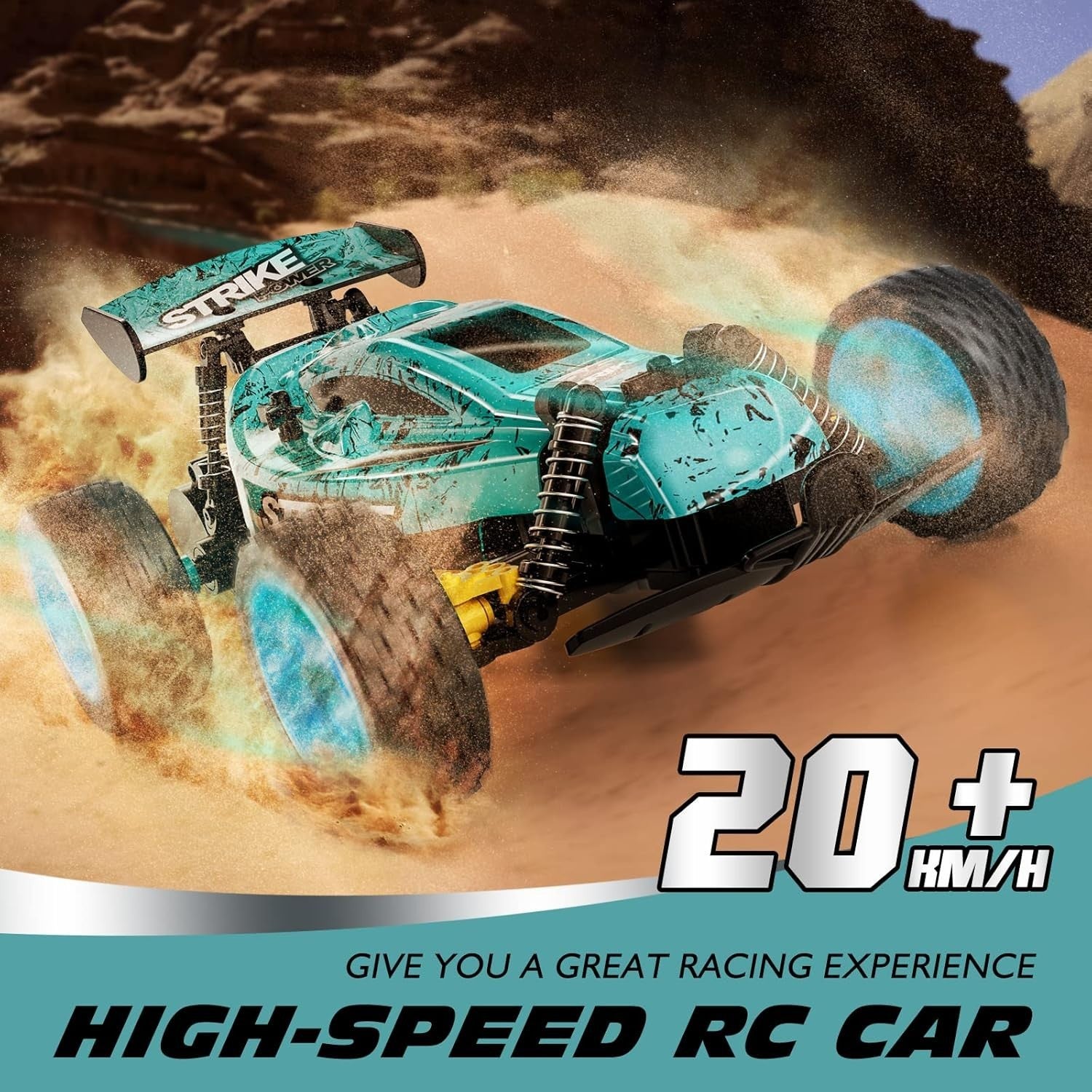 High Speed 1:18 RC Car 20KM/H 2WD Remote Control Off Road Buggy 50Min Playtime