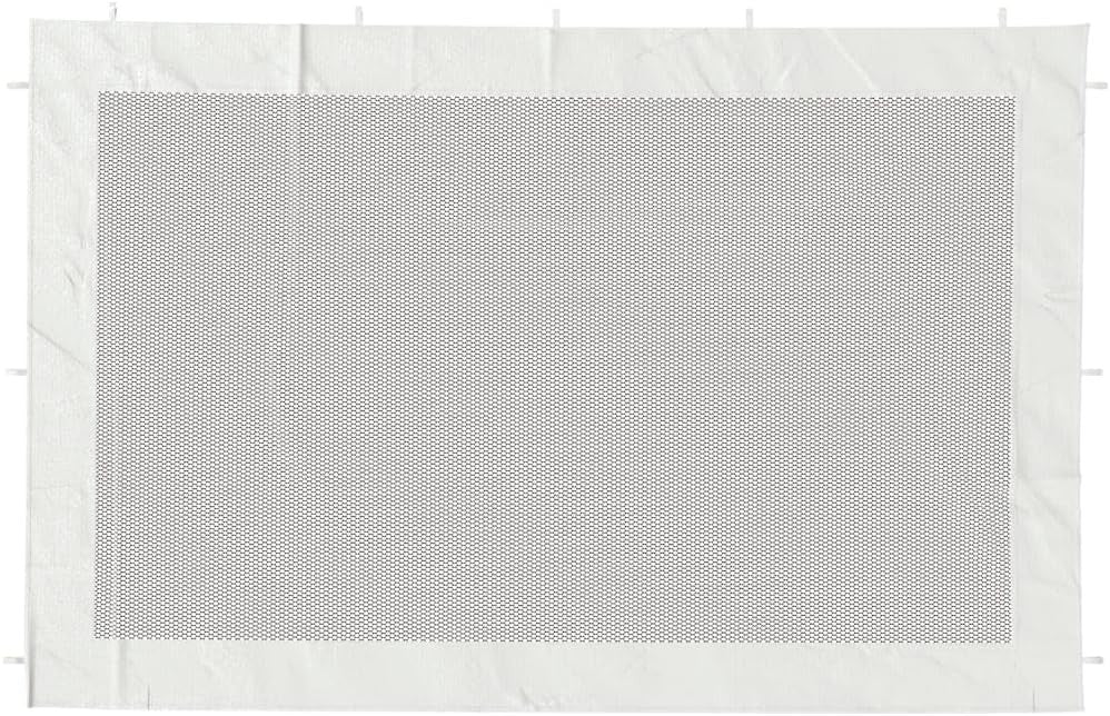 Party Tent Sidewalls 2pcs White & Black Mesh Gazebo Canopy Panels 300x195cm