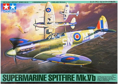 1:48 Supermarine Spitfire Mk.Vb Model Kit 50pcs Military Aircraft Scale Build