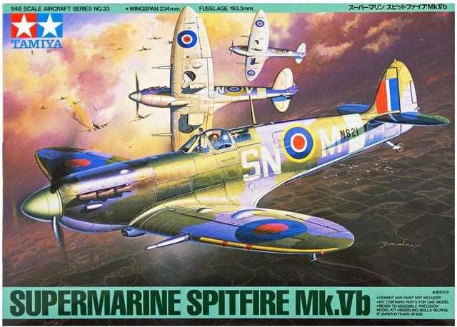1:48 Supermarine Spitfire Mk.Vb Model Kit 50pcs Military Aircraft Scale Build