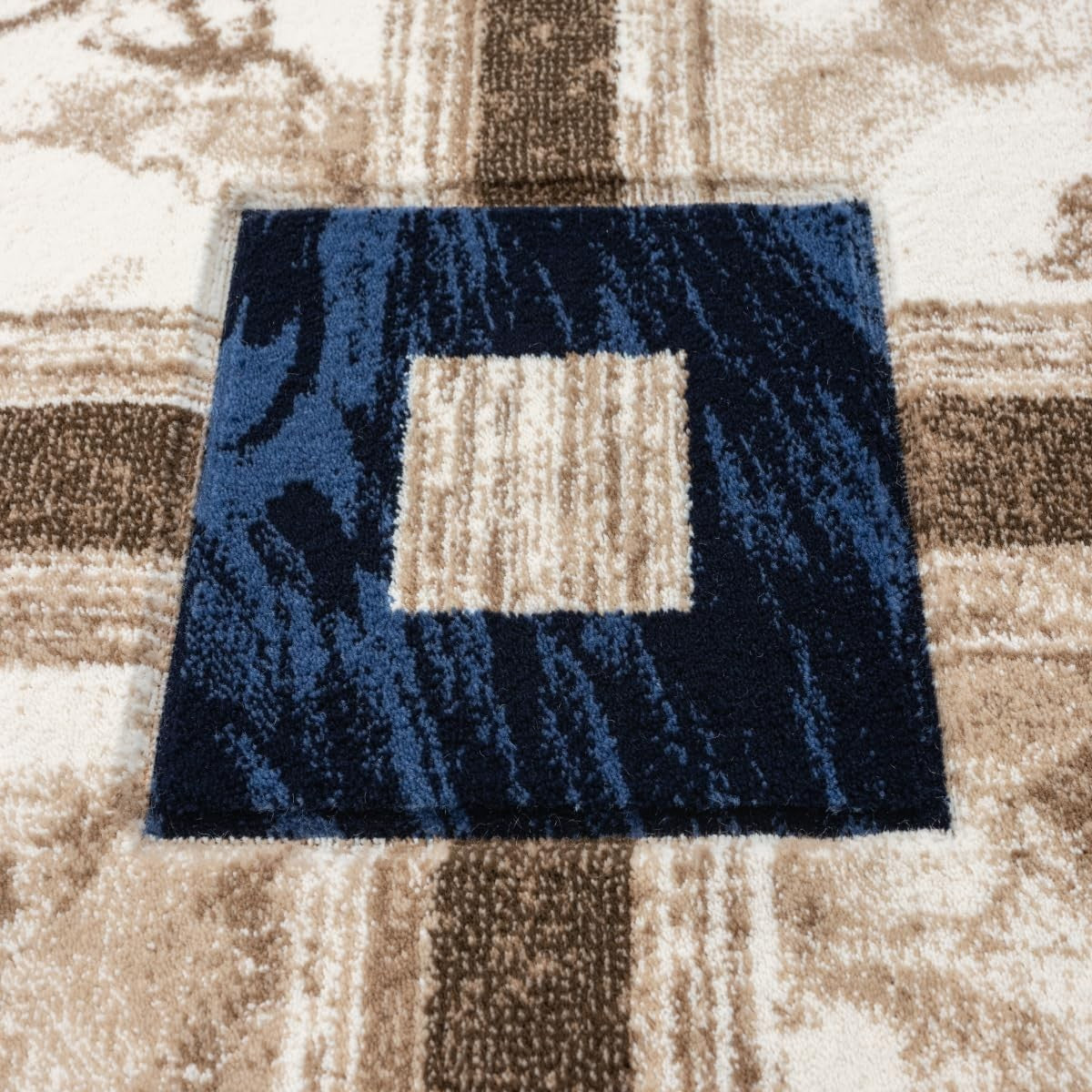 Soft Geometric Area Rug 120x170cm Thick Non Slip Bedroom Living Room Carpet