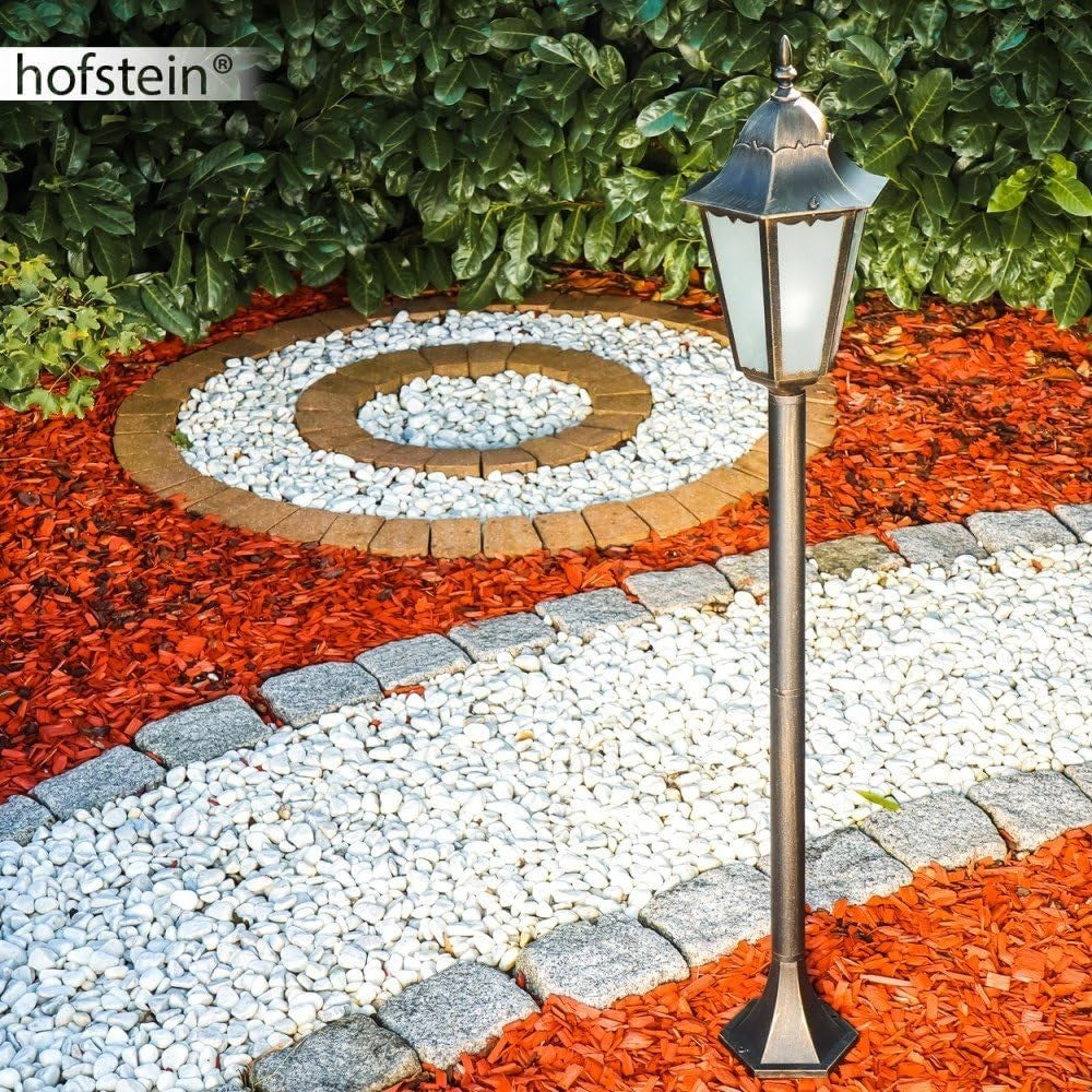 Garden Lamp Post Brown Gold 120cm Outdoor Lantern Light IP44 E27