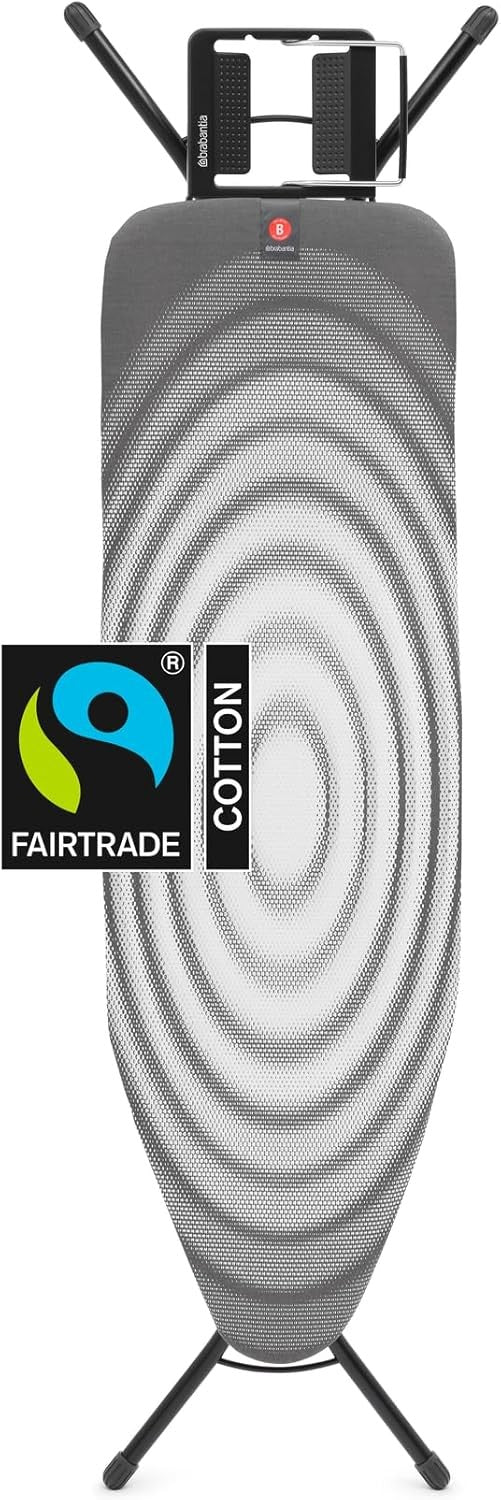 Medium Ironing Board 124x38cm Adjustable Height Steam Iron Foldable