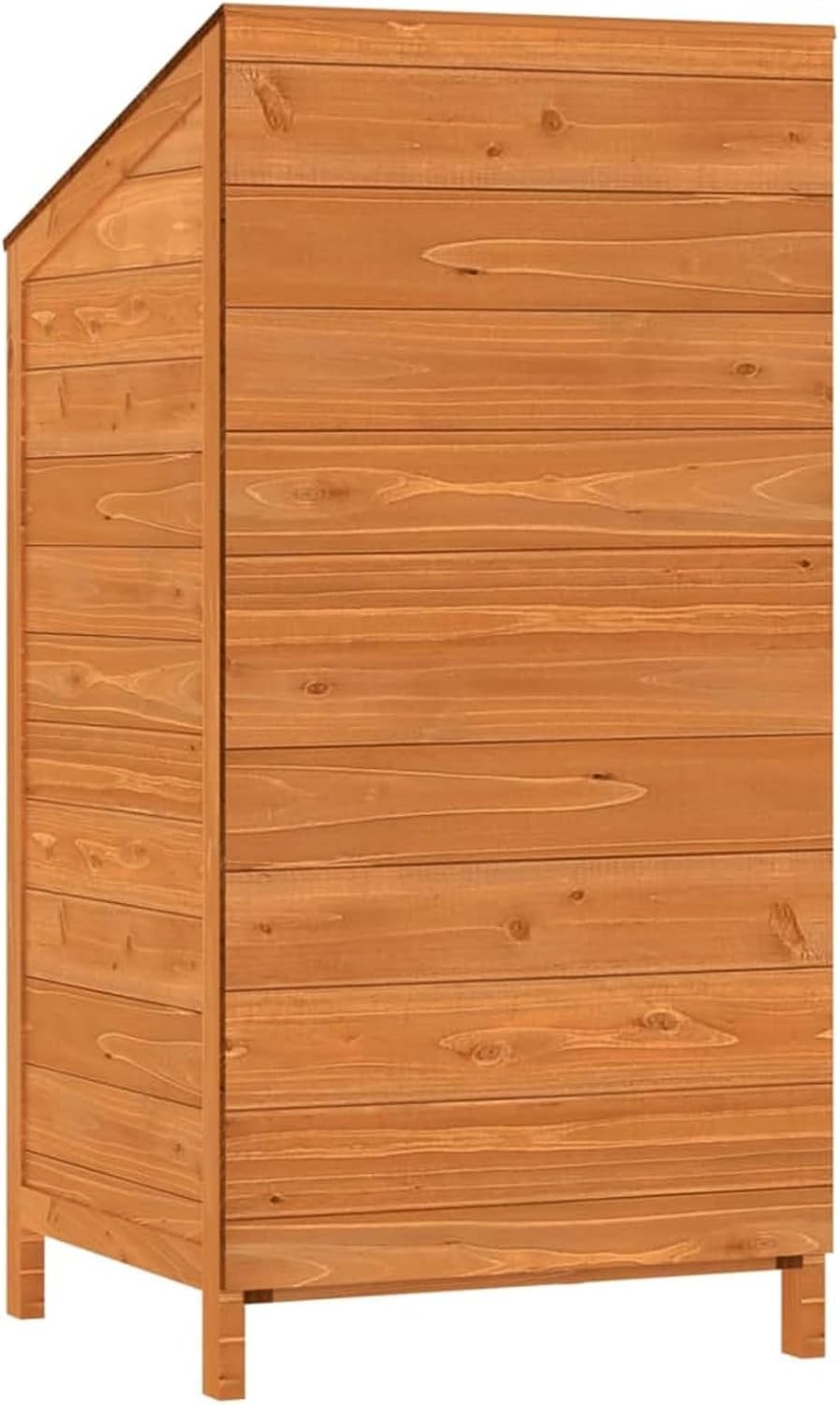 Solid Fir Wood Garden Shed 55x52x112cm Brown Weather-Resistant Storage