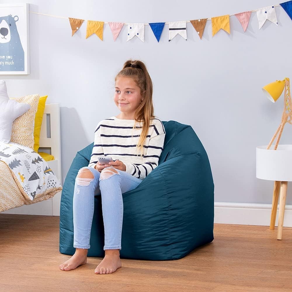 Large Kids Bean Bag Chair Indoor Outdoor Seat Water Resistant Garden