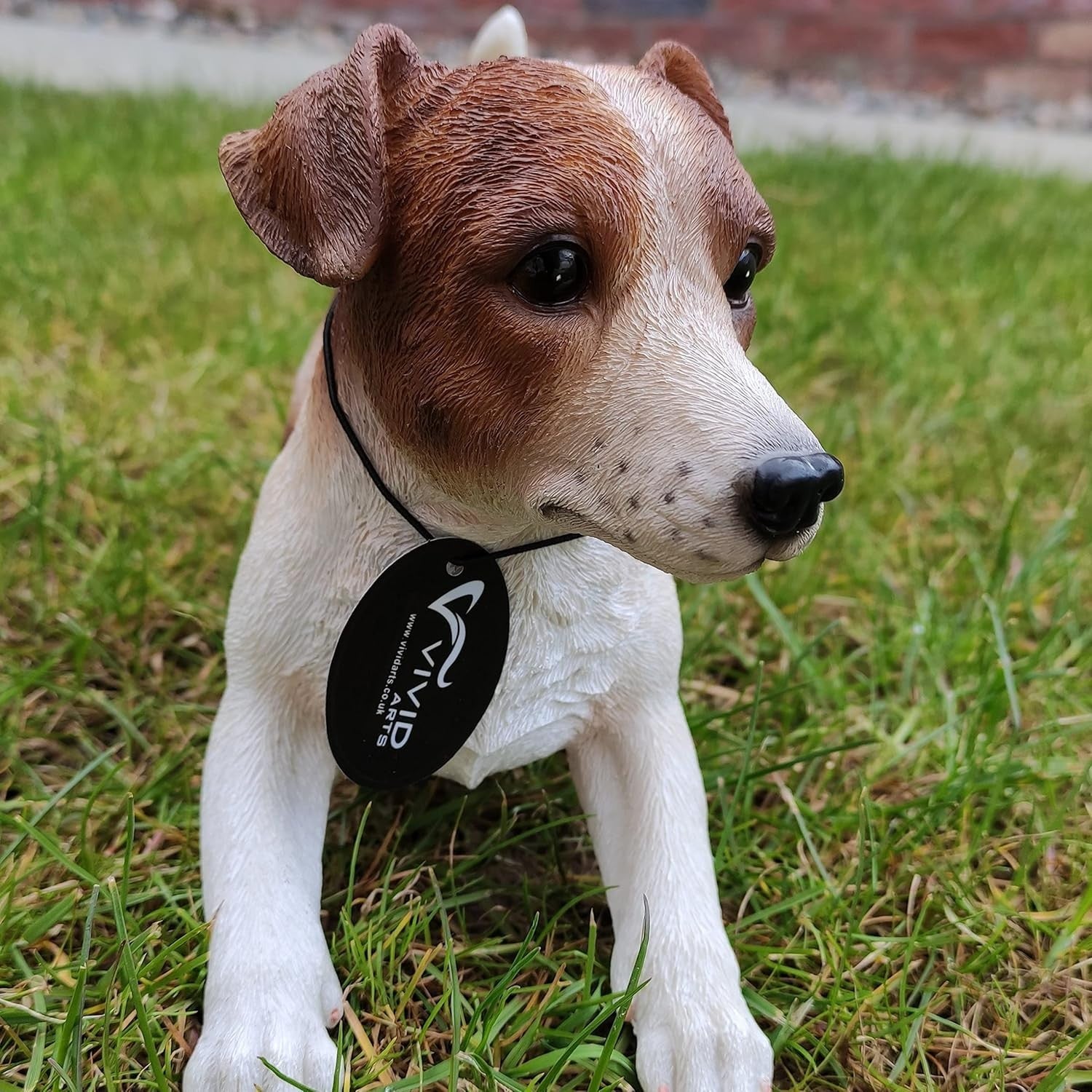 Realistic Jack Russell Dog Garden Ornament – Frost-Resistant Outdoor Statue