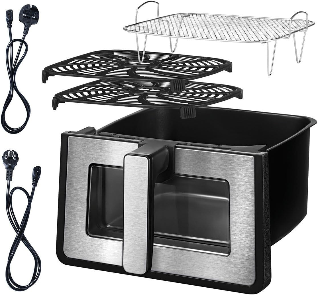 Large Air Fryer 7.6L | Window & Light Digital Display | 7 Presets Fast Cooking