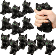 12pcs Black Cat Stress Balls Cute Squeeze Fidget Toys Halloween Gifts