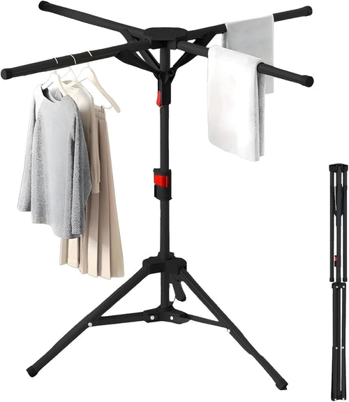 Adjustable Clothes Airer Stand Foldable Laundry Drying Rack Indoor Outdoor