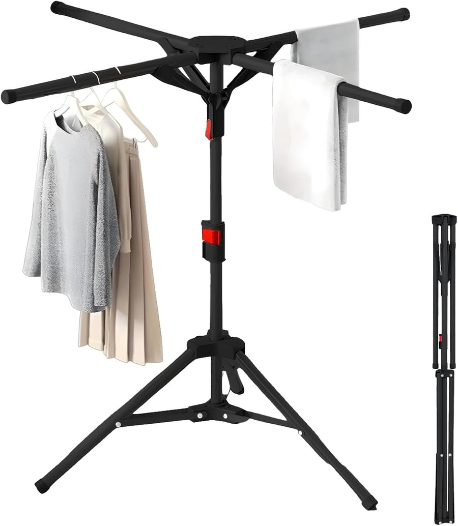 Adjustable Clothes Airer Stand Foldable Laundry Drying Rack Indoor Outdoor