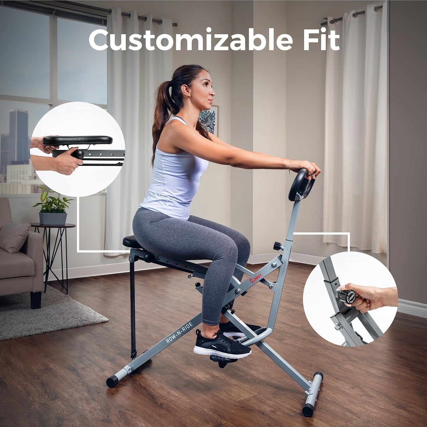 Row N Ride Squat Assist Trainer Foldable Home Gym Glute Leg Workout