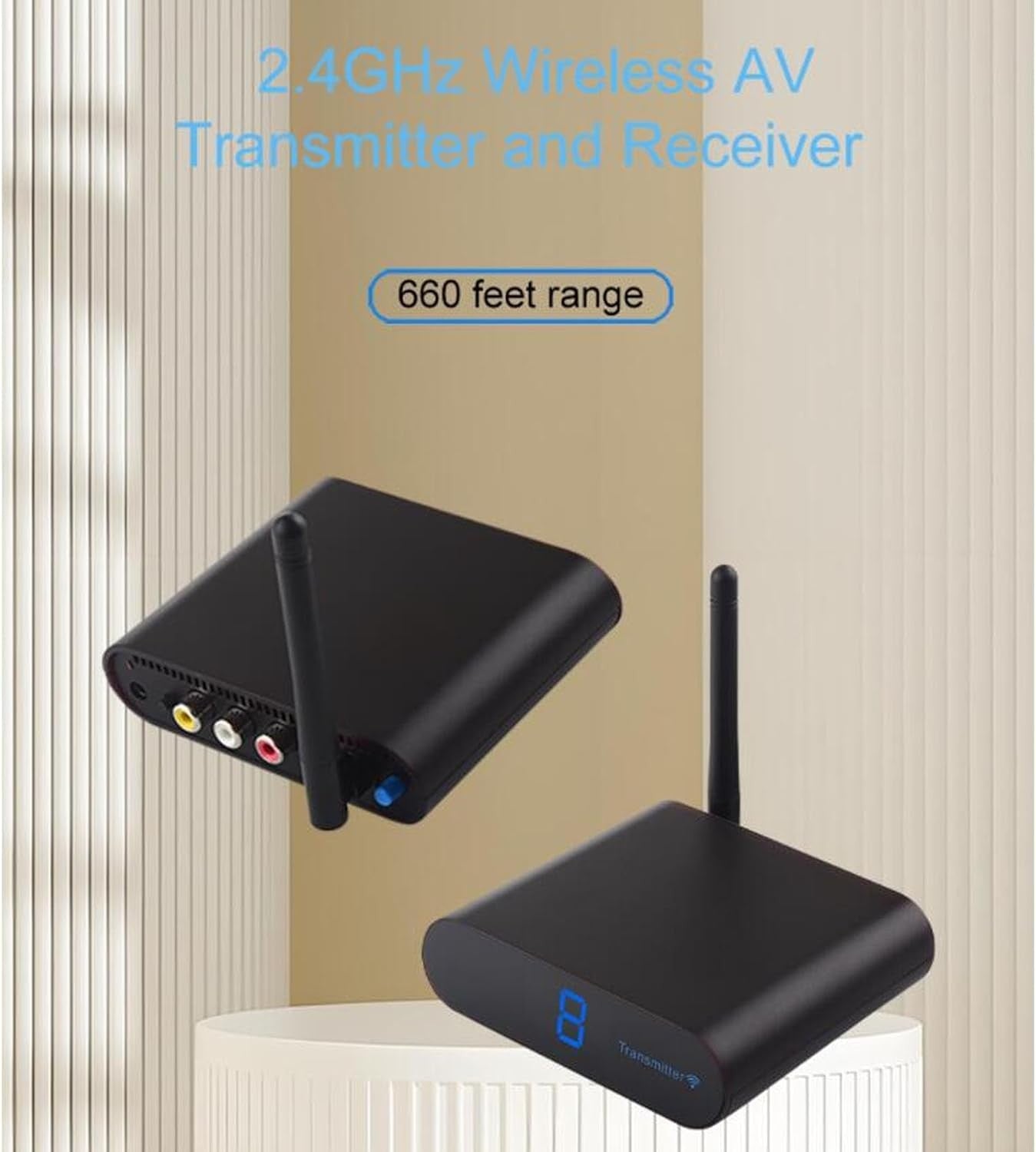AV Transmitter Receiver 2.4GHz 8-Channel Wireless Audio Video Sender
