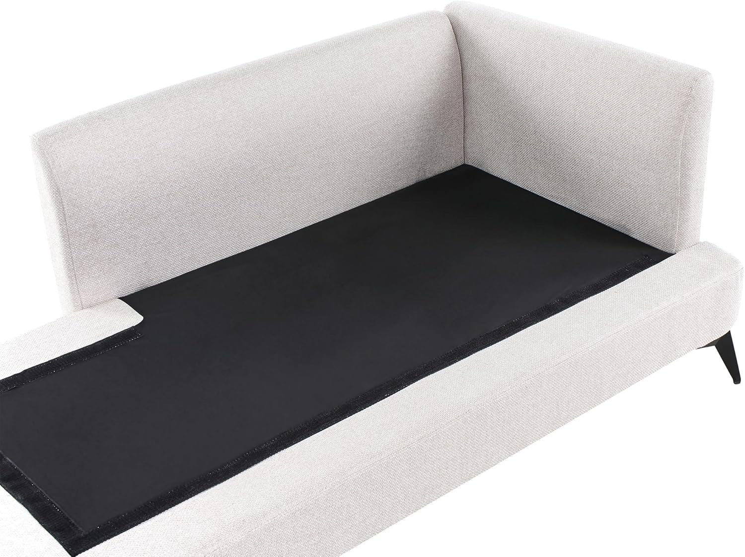 Modern Right Hand Chaise Lounge Beige Water-Repellent Fabric Sofa Seat
