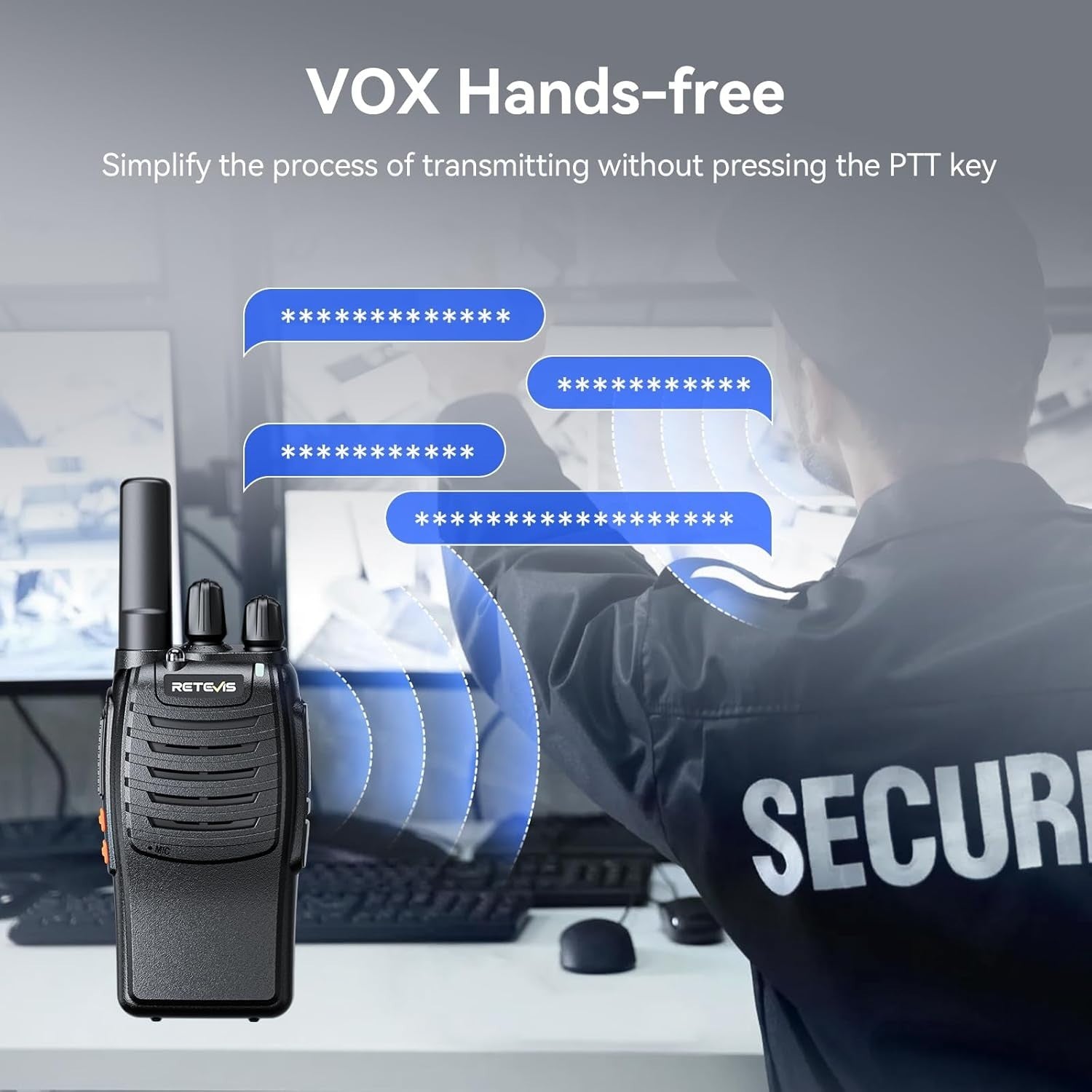 Walkie Talkies 10 Pack Long Range Rechargeable VOX USB-C Commercial