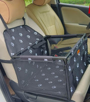 Waterproof Dog Car Seat Booster Travel Carrier Safety Harness Black