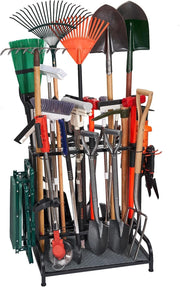 Adjustable Garden Tool Rack Steel & Plastic Holds 55+ Tools 72x55x72cm