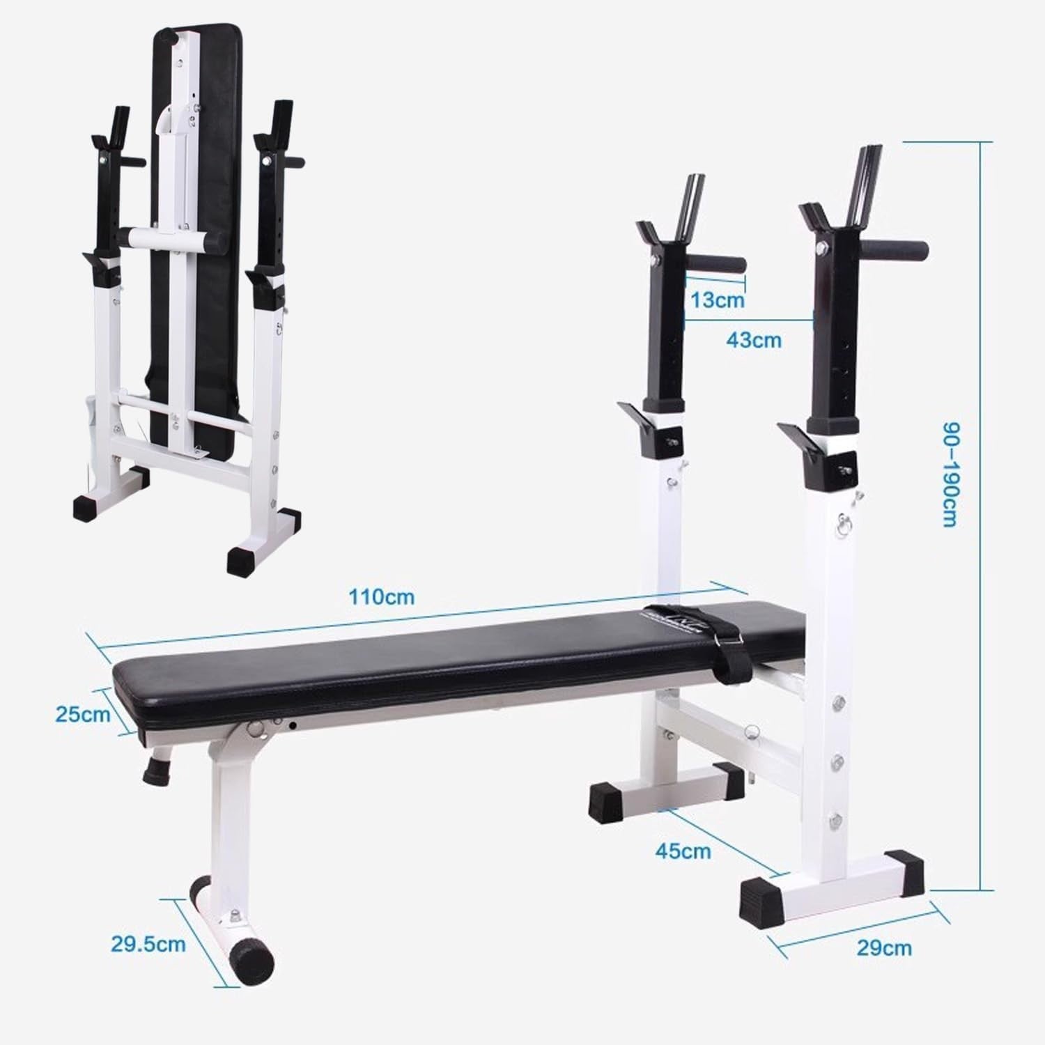 Foldable Adjustable Workout Bench Incline Decline Flat Home Gym