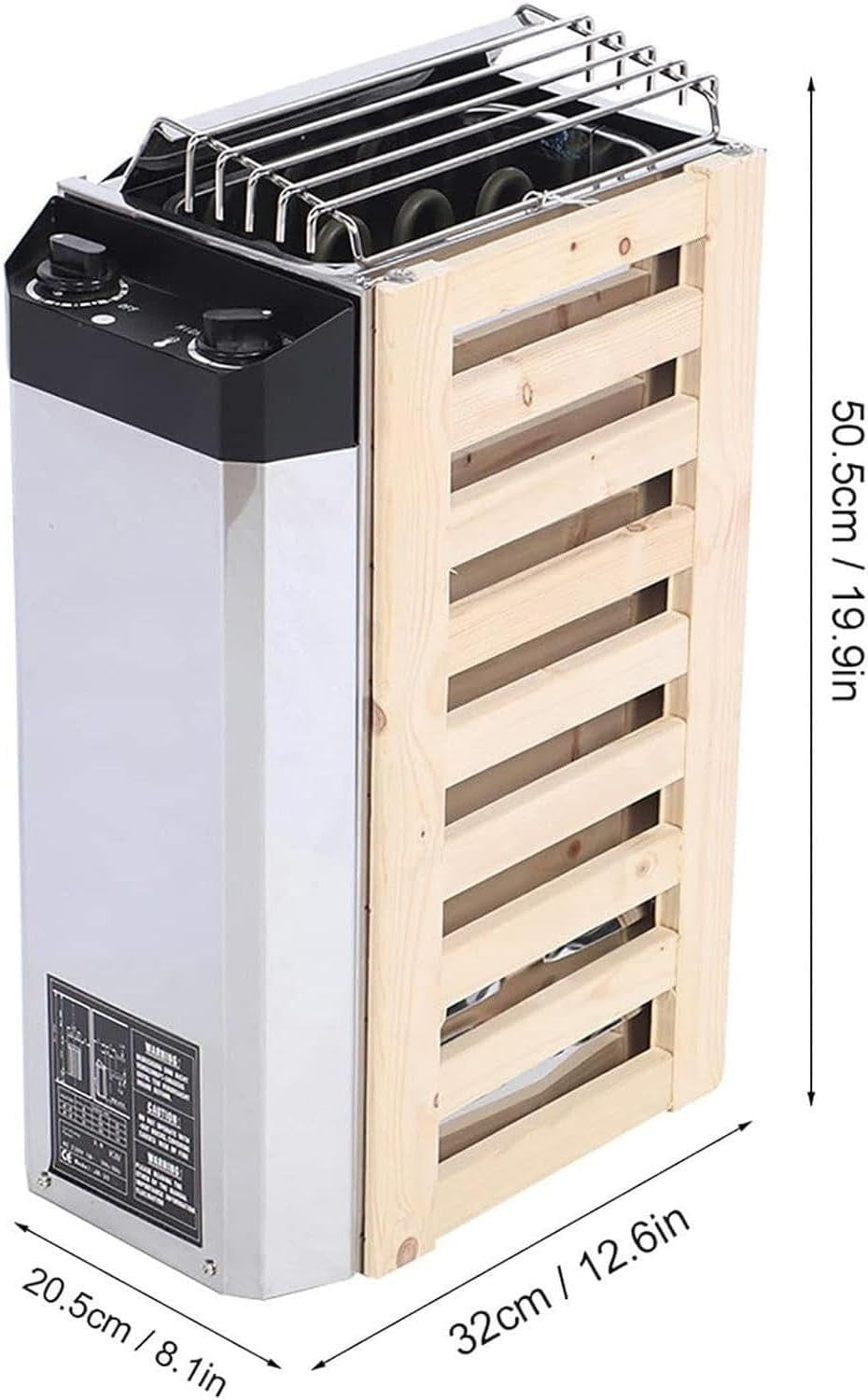 3KW Electric Sauna Heater for 2–4m³ Room – Stainless Steel, Timer Control