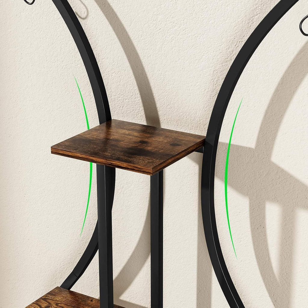 6 Tier Metal Plant Stand Vase Shape Tall Indoor Outdoor Corner Flower Shelf