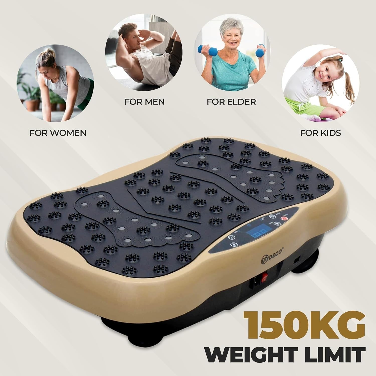 Vibration Plate Exercise Machine 120 Speeds 3 Modes Body Toning