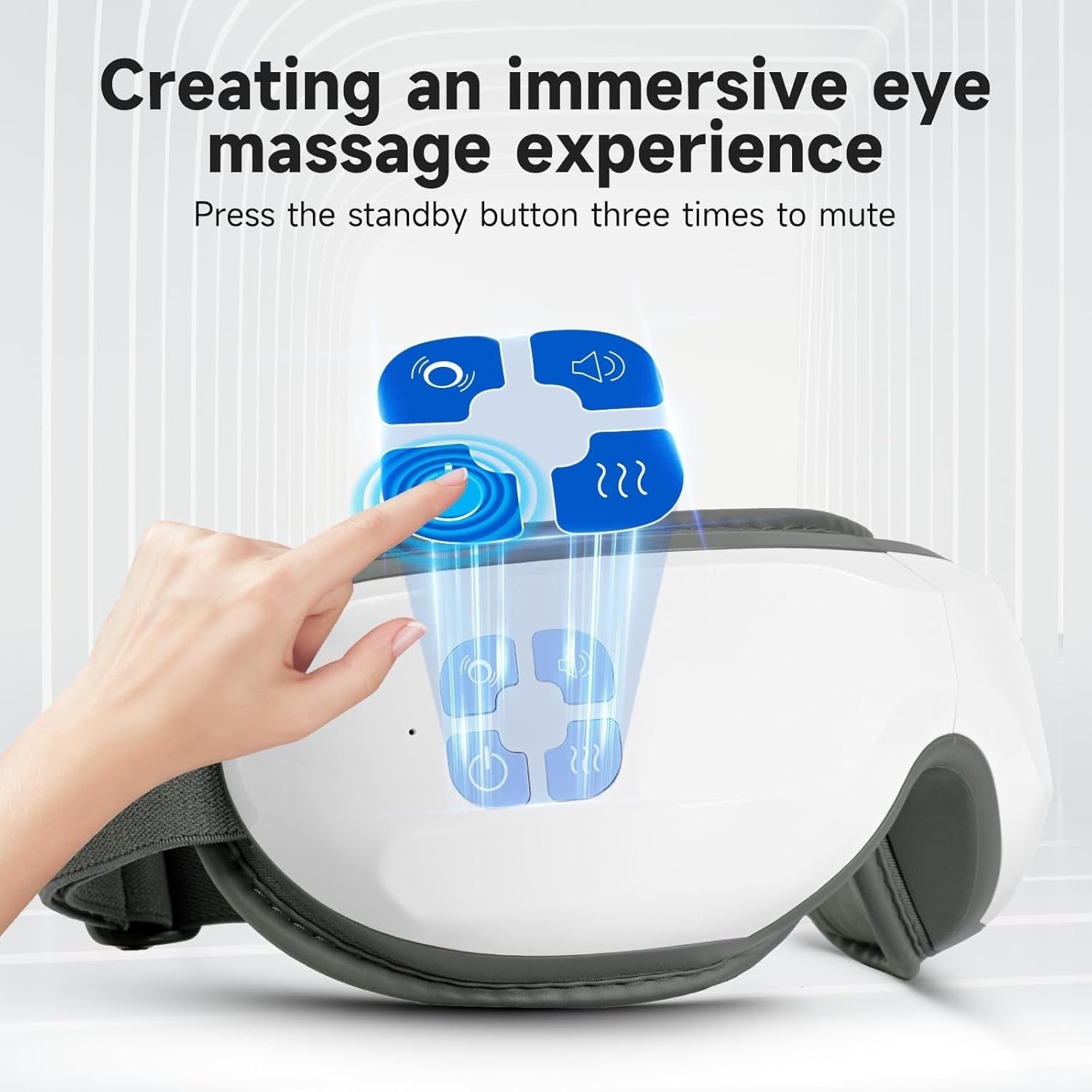 Heated Eye Massager Compression Music Sleep Aid Dry Eye Relief
