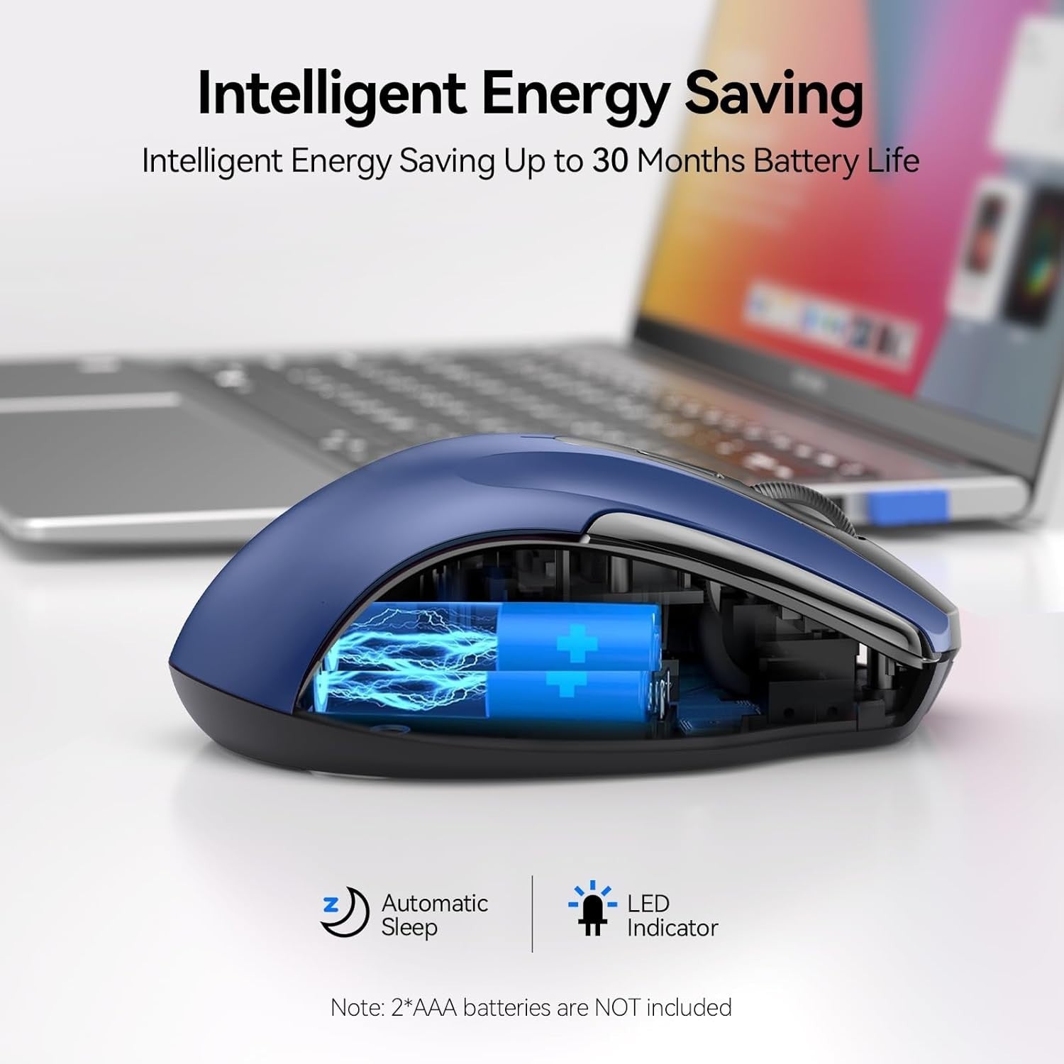 Bluetooth Wireless Mouse 4800 DPI Silent 6 Button Ergonomic Laptop PC
