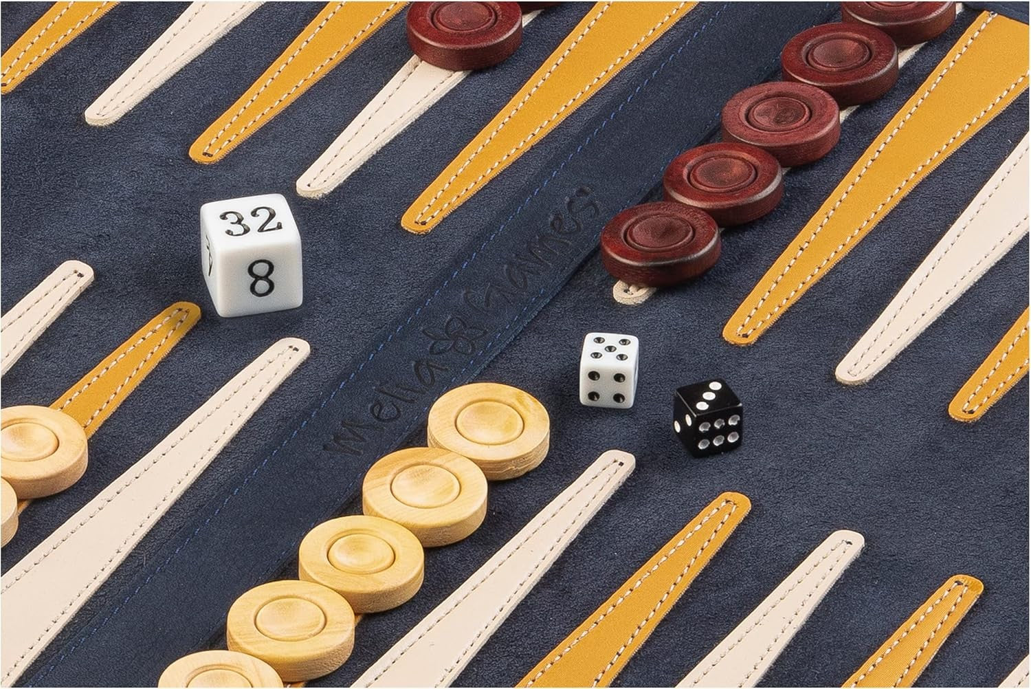 Luxury Travel Backgammon Set Genuine Leather Roll Up Portable Strategy Game