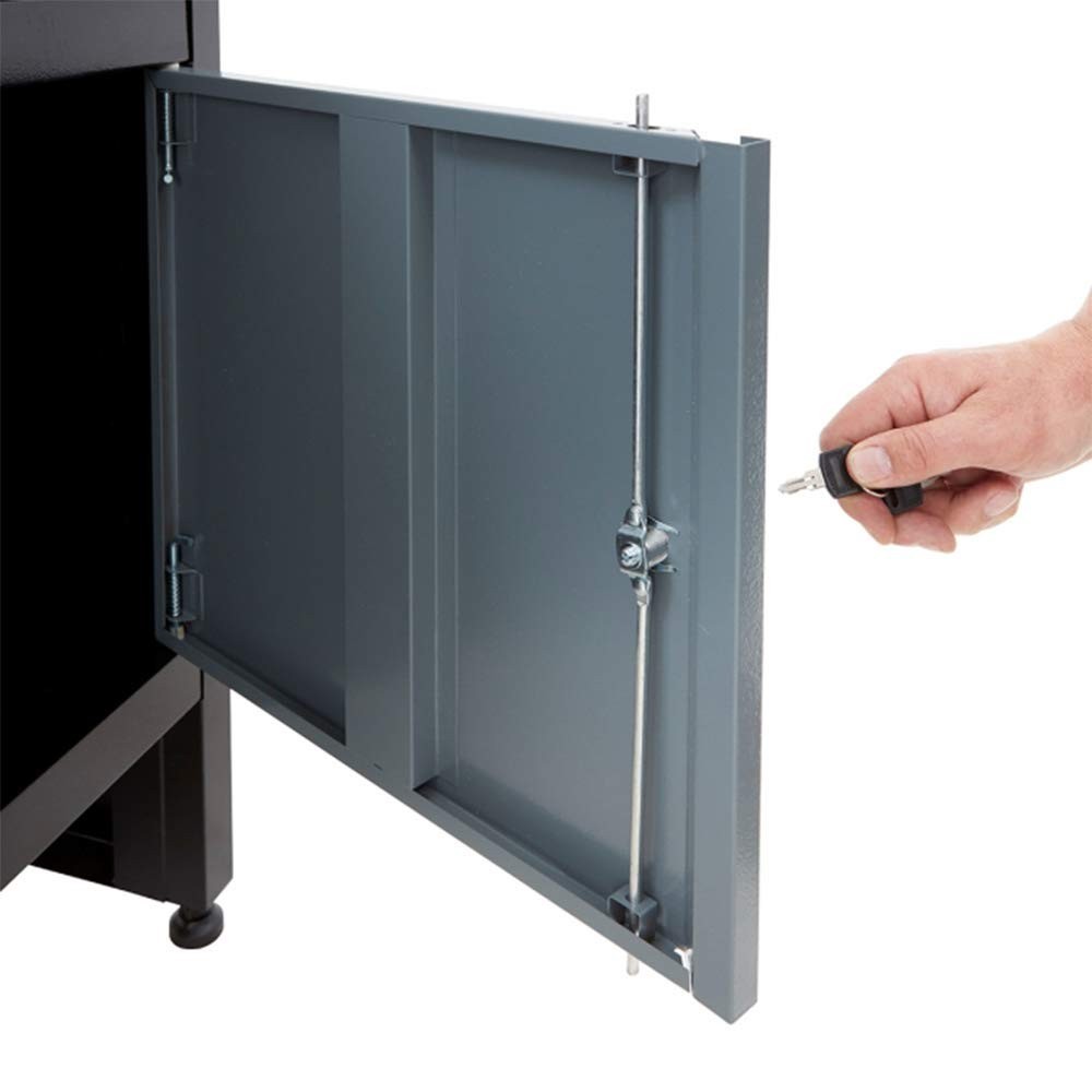 170cm Garage Workbench with Tool Panel Heavy Duty Wood Top Cupboards & Drawer