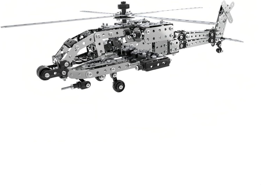 3D Metal Puzzle Apache Helicopter Model Kit - DIY Military Miniature Gift