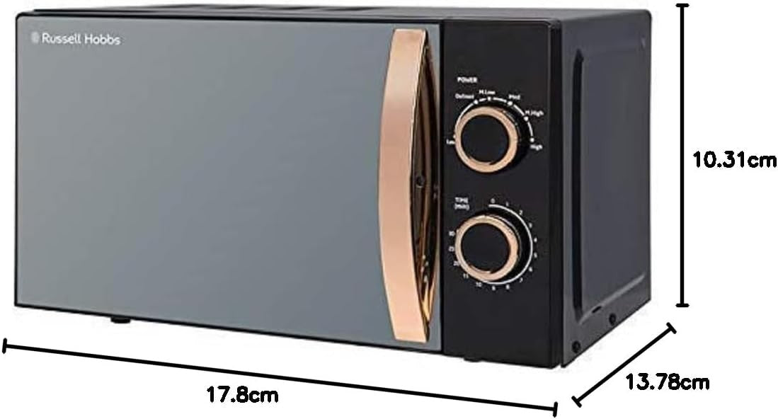 Russell Hobbs 17L 700W Solo Microwave 5 Power Levels Rose Gold