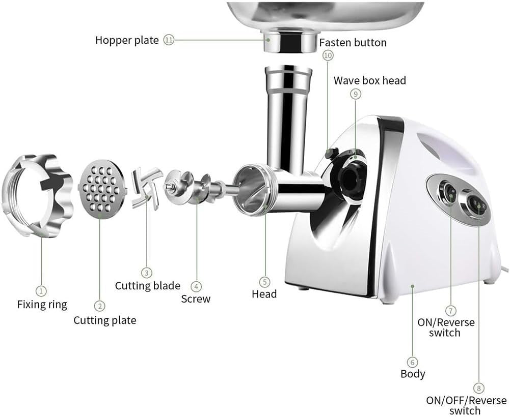 2800W Food Mincer Electric Meat Processor Sausage & Kubbe Maker