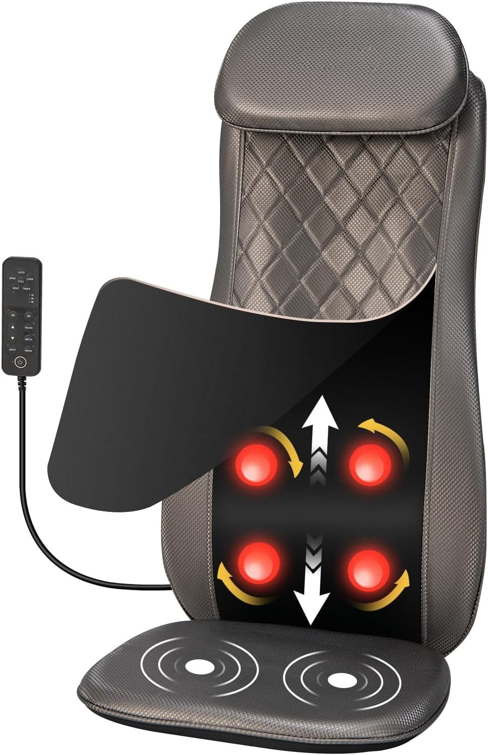Full Body Shiatsu Massage Chair Pad with Heat, Vibration & Timer Control