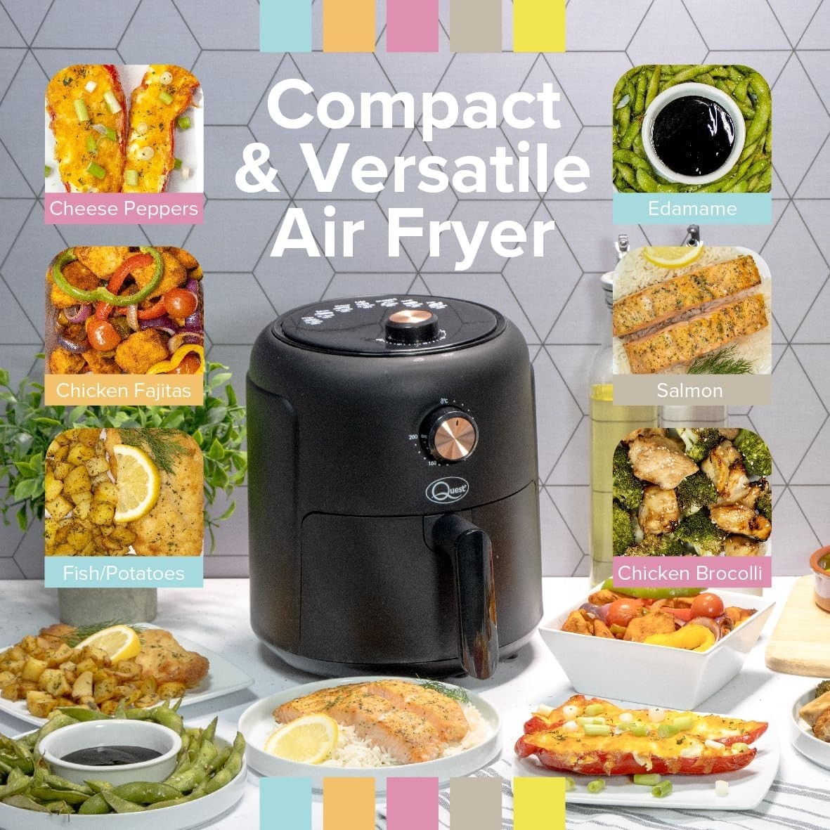 Small Air Fryer 2.3L | Compact 1–2 Person Cooker, Non-Stick, Timer
