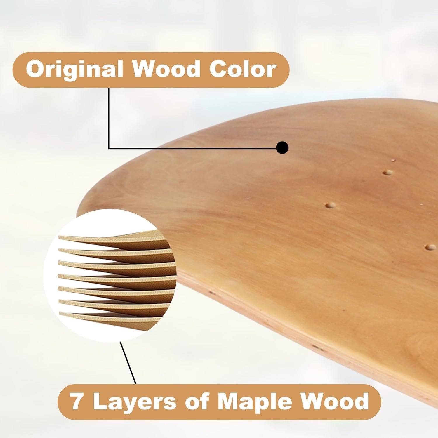 2 Pack Maple Skateboard Decks 31x8 Blank Wood 7 Ply Adult Beginner