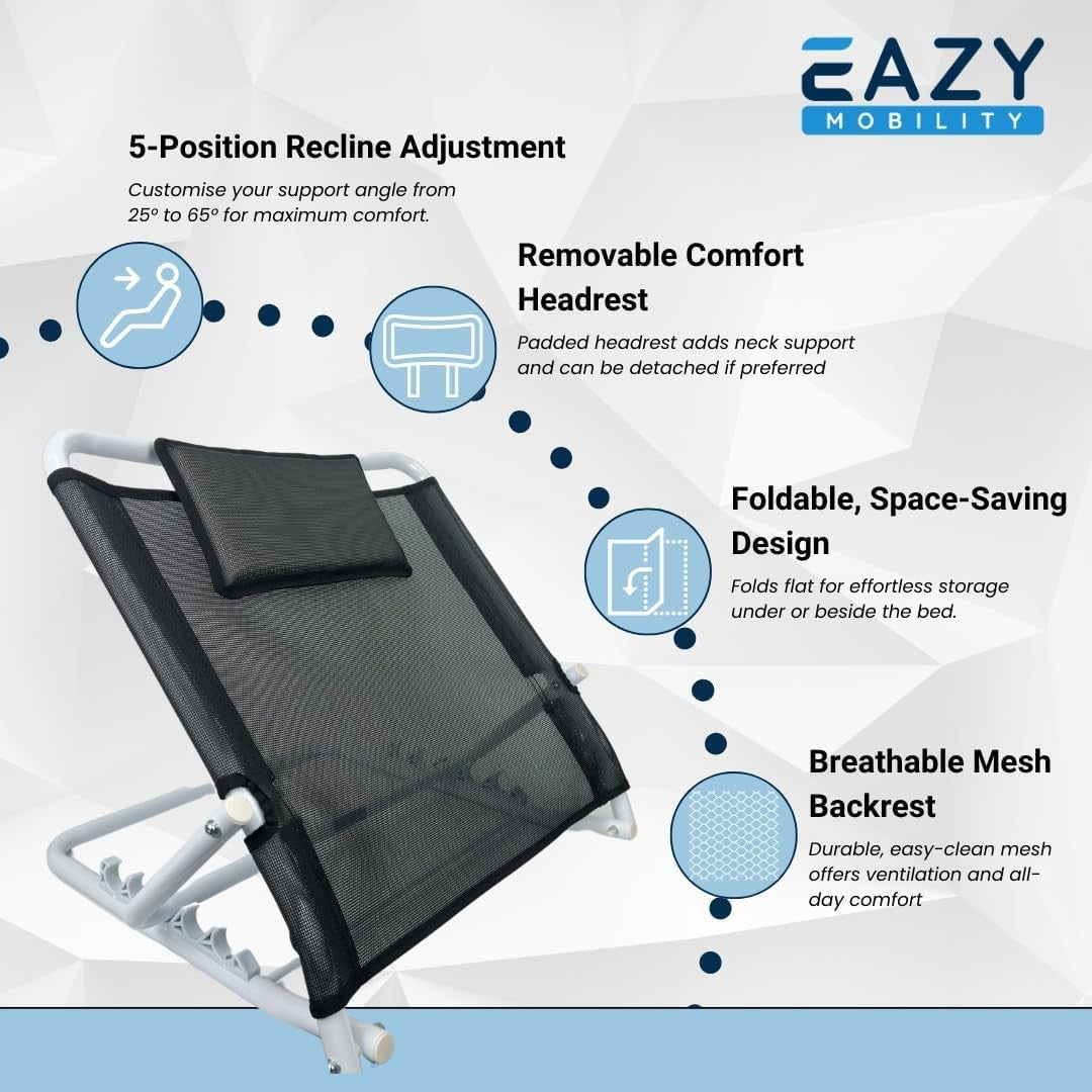 Adjustable Bed Backrest Pillow 5-Position Foldable Wedge Support Chair