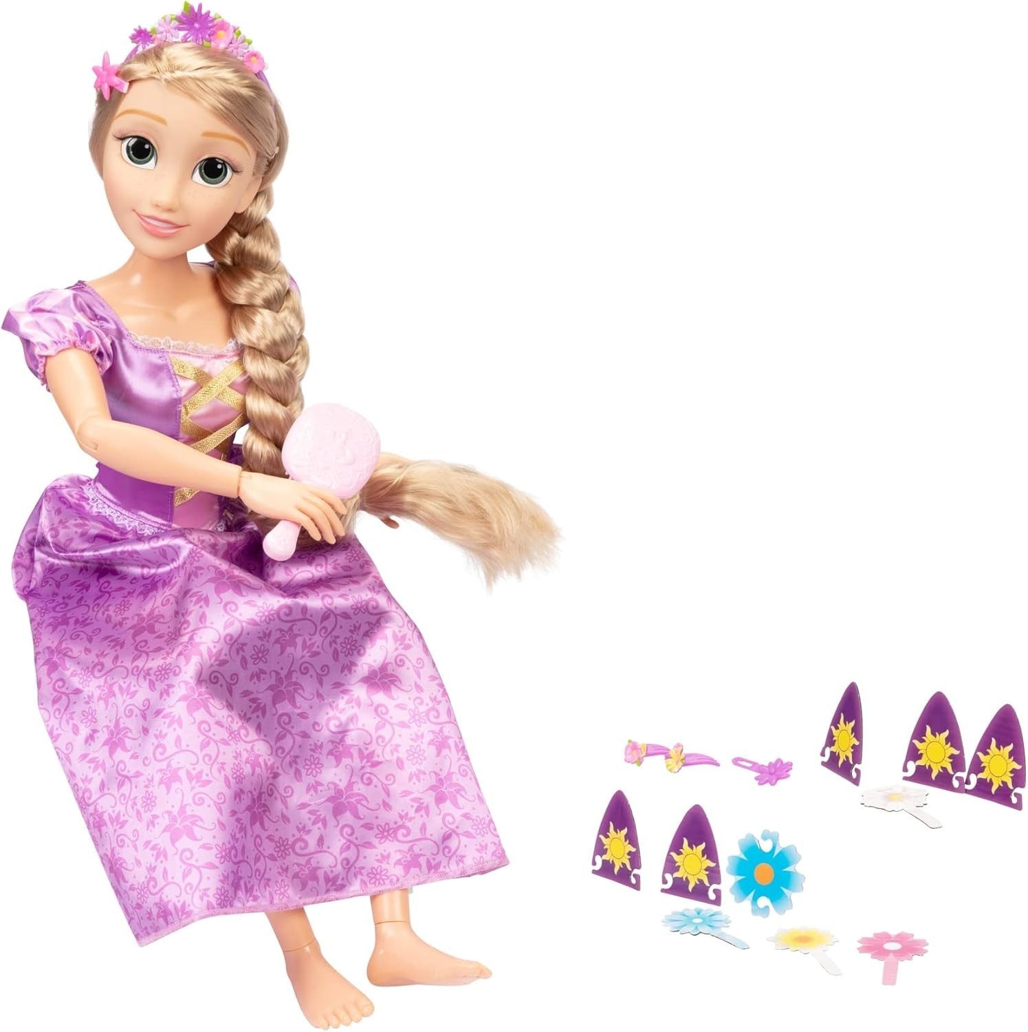 32in Princess Doll My Size Articulated Long Braided Hair Accessories Gift