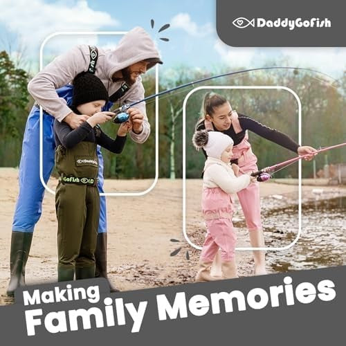 Kids Fishing Rod & Reel Combo Starter Kit with Tackle Box 4-5ft Set